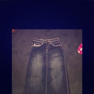Long jean skirt